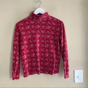 Karen Scott floral turtleneck (s)
